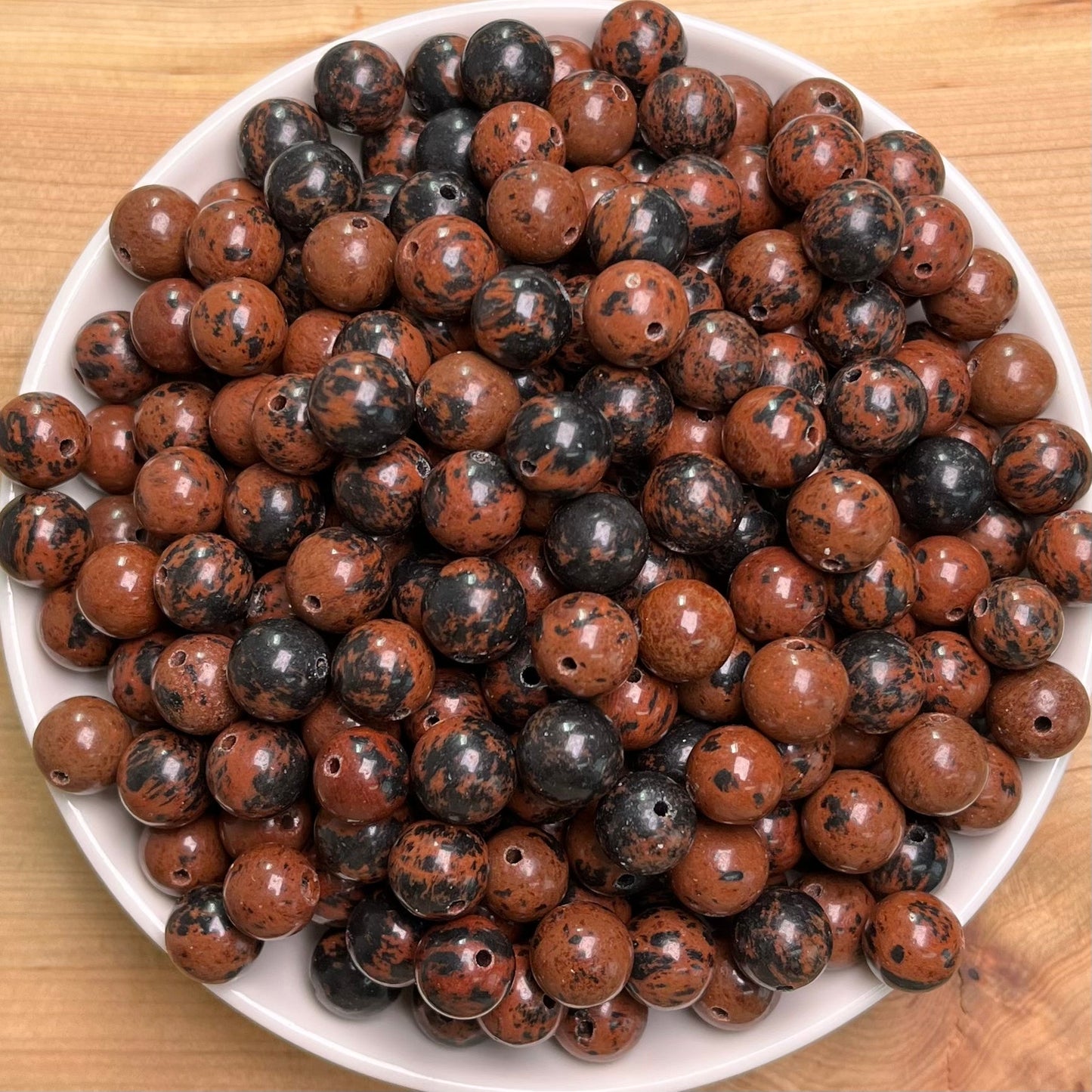 Red obsidian BUY 1 GET 1 FREE bead 132pcs_ 8mm 1 bowl(BOGO28)