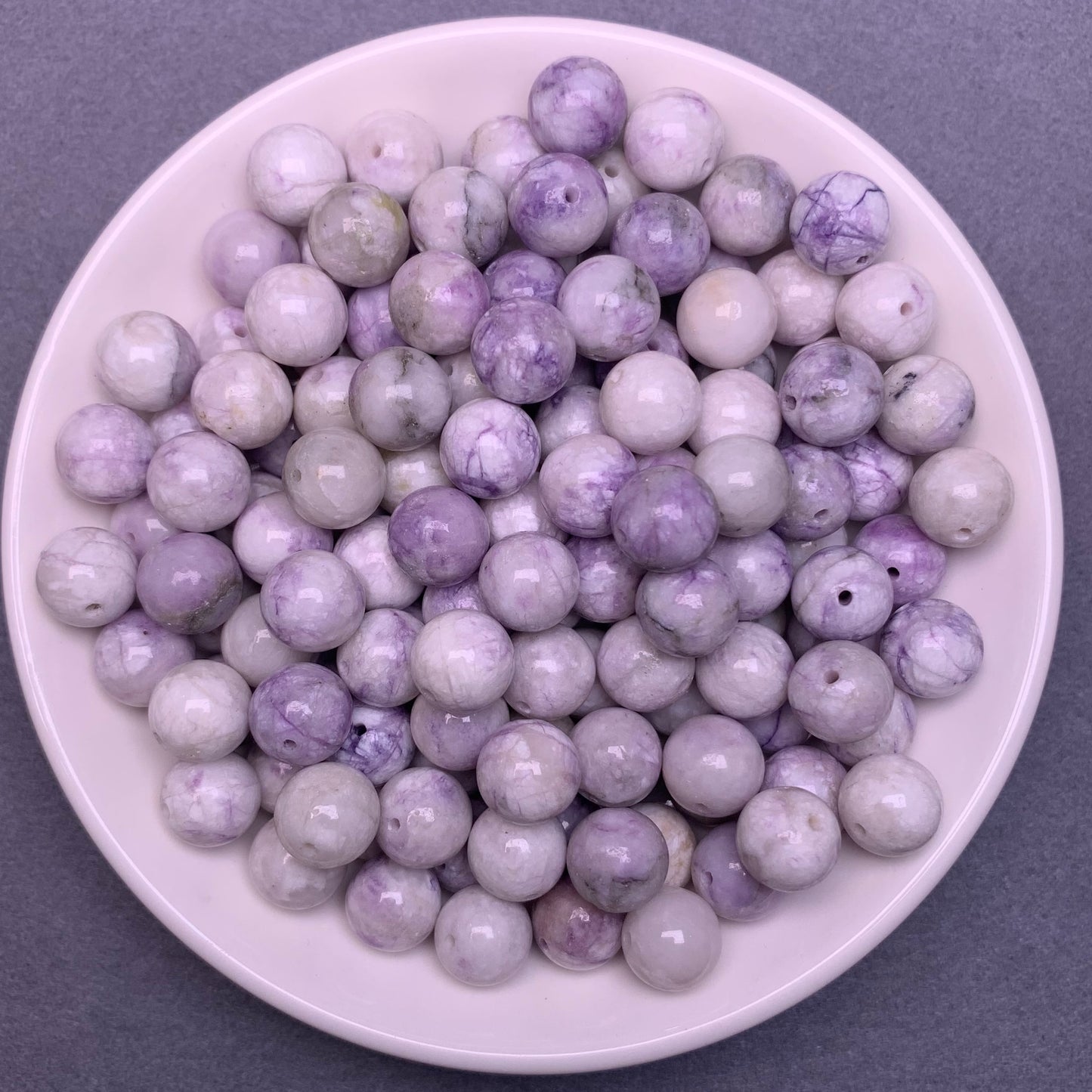 Purple turquoise (mined from china) bead 124pcs_ 1 bowl 10mm (JAS28)