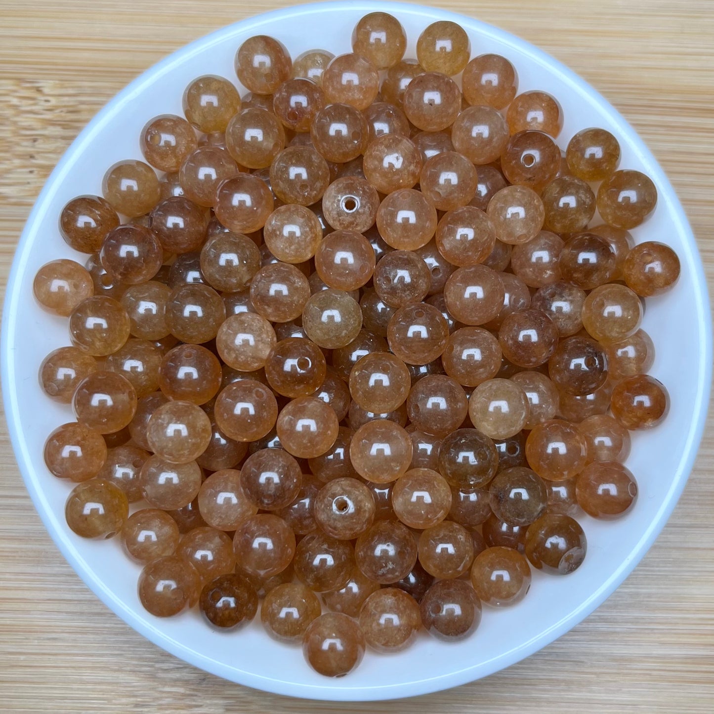 Fragrans Chalcedony(DYED)bead 132pcs_ 1 bowl 8mm(DYED33)