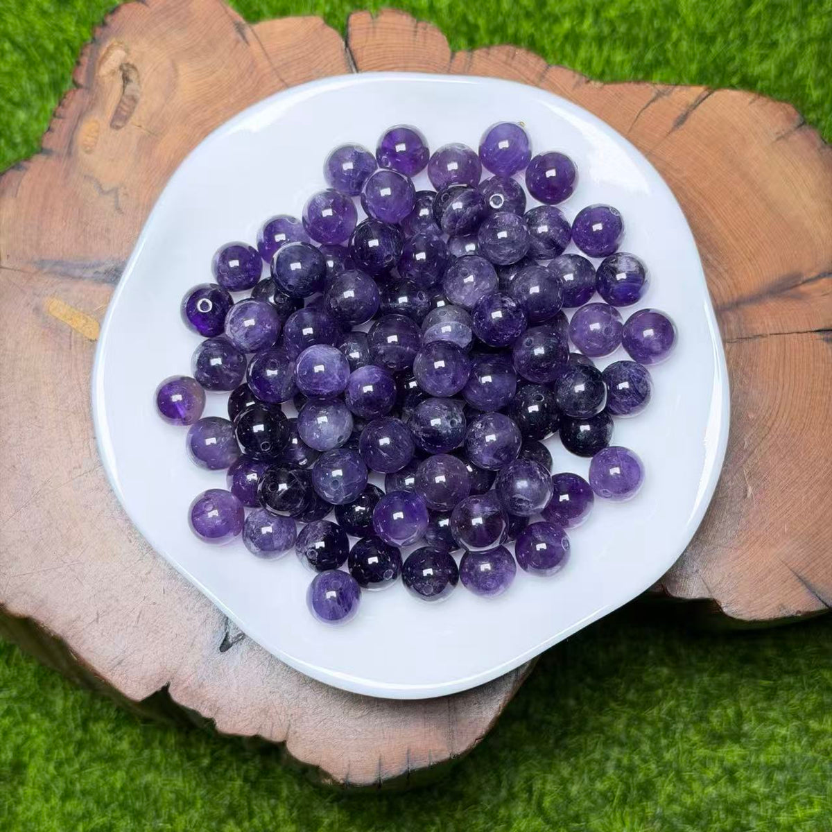 Amethyst bead 132pcs_ 1 bowl 8mm(NAT1)