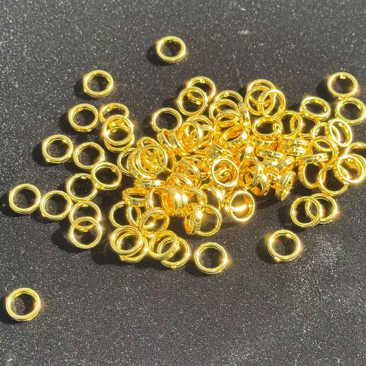 Golden round frame 100pcs ( inside9mm × outside12.5mm)