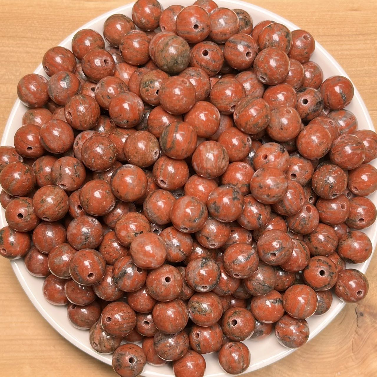 Sesame Jasper BUY 1 GET 1 FREE bead 132pcs_ 8mm 1 bowl(BOGO68)