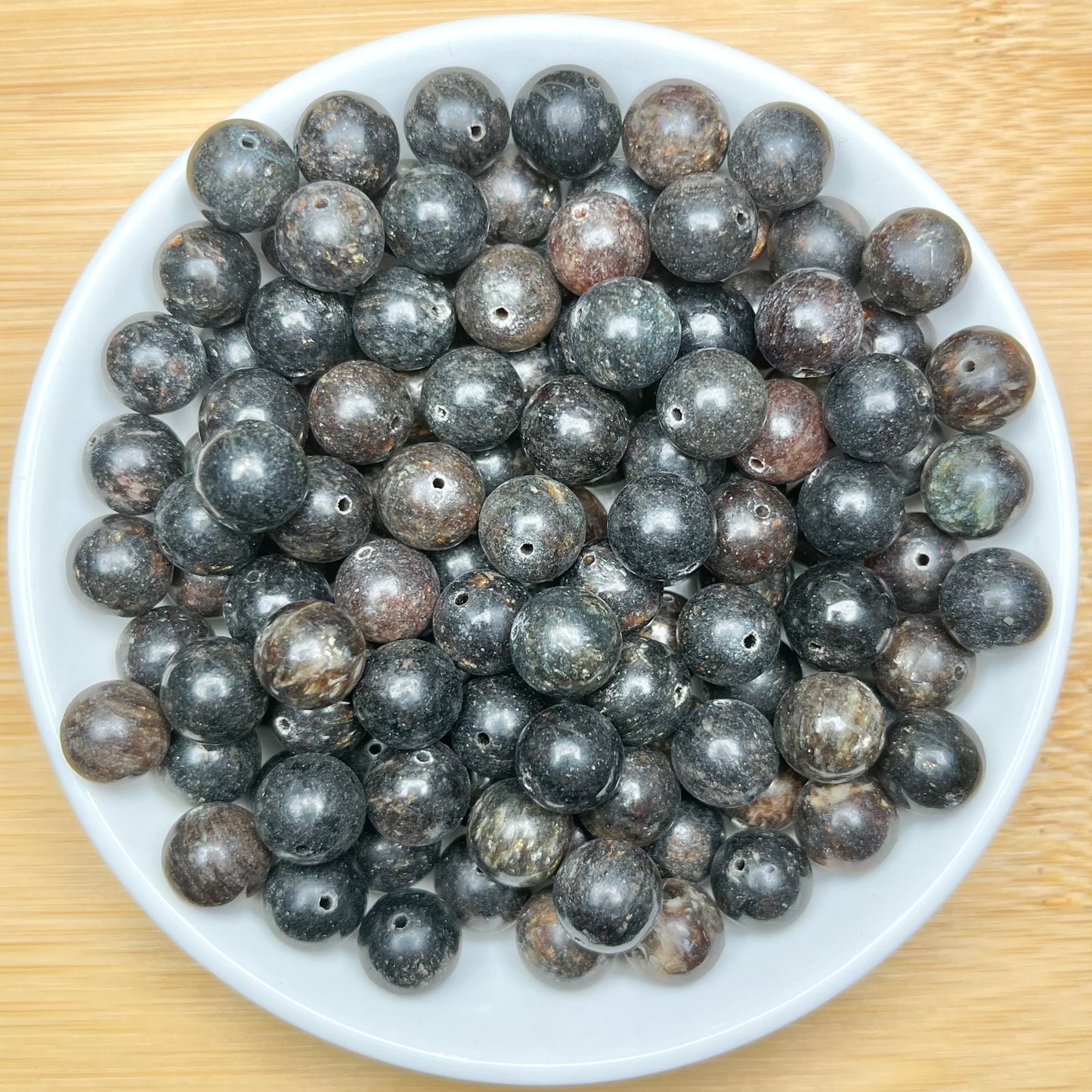 Black Golden Mica bead 108pcs_ 1 bowl 10mm(TEN69)