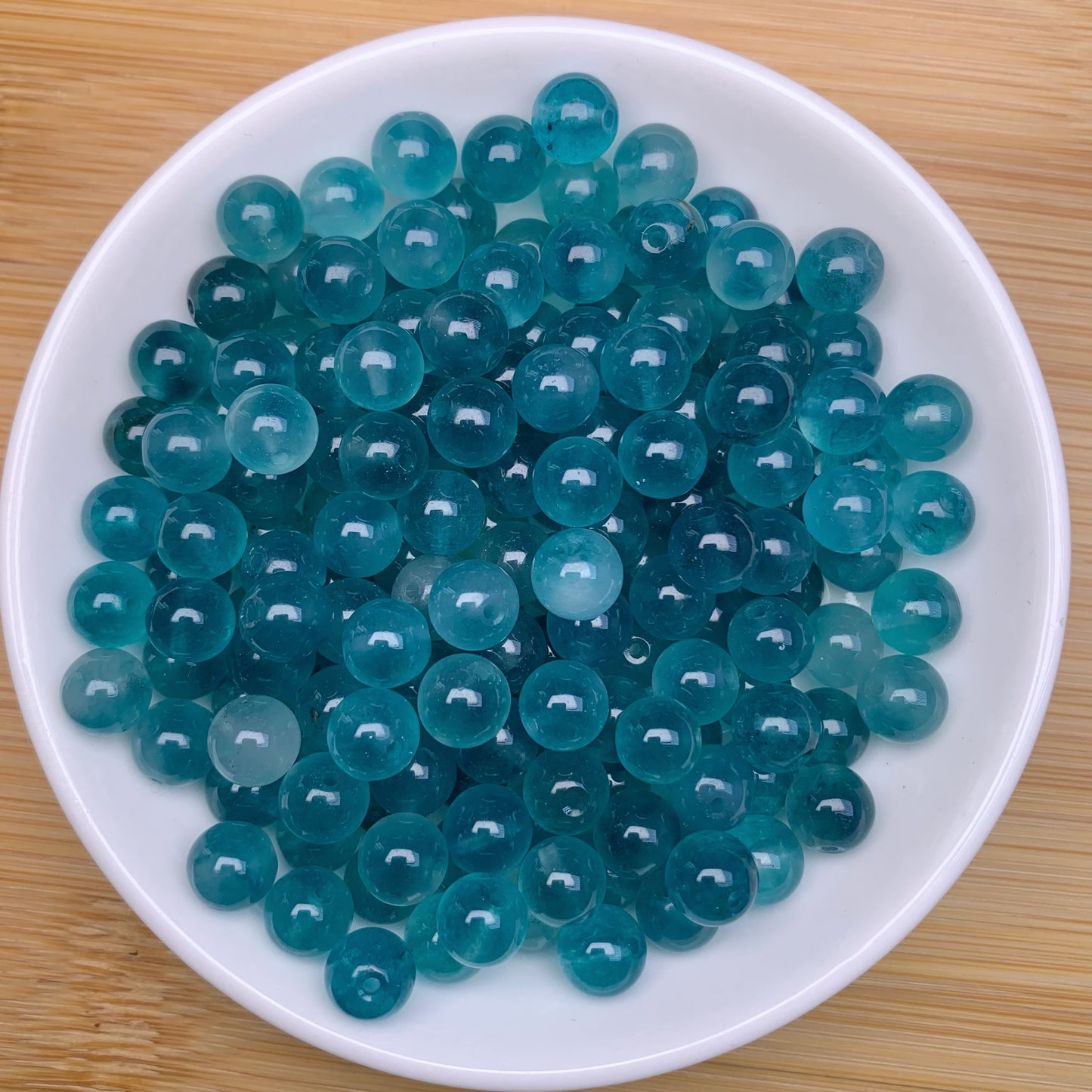 Devil Blue Chalcedony bead 132pcs_ 1 bowl 8mm(DYED10)