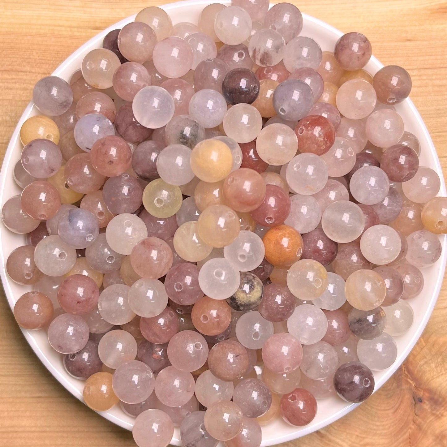 Violet Quartz BUY 1 GET 1 FREE bead 132pcs_ 8mm 1 bowl(BOGO31)