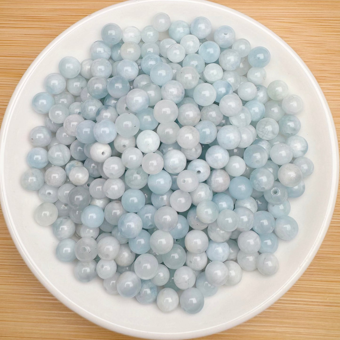 Aquamarinperle 168 Stk._1 Schale 6mm(VIP59)