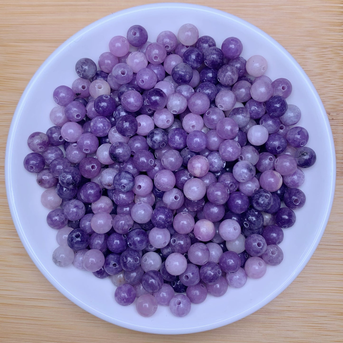 Lila Glimmer-Perle 168 Stk. - 1 Schale 6mm(SIX12)