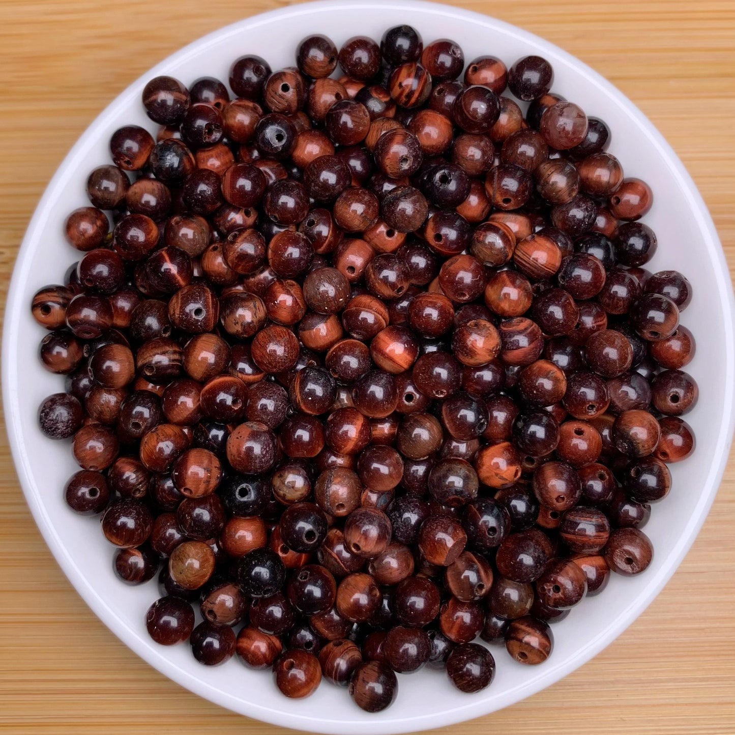 Red Tiger Eye bead 168pcs_ 1 bowl 6mm(SIX39)