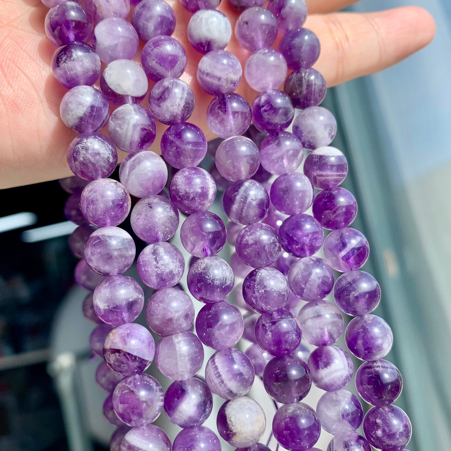 Natural Crystal Bead Strand(can do two bracelet)-Travis