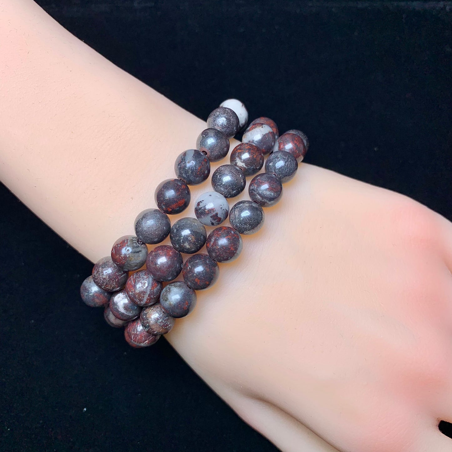 Chicken blood jasper bracelet 8mm 1pc(SL177)