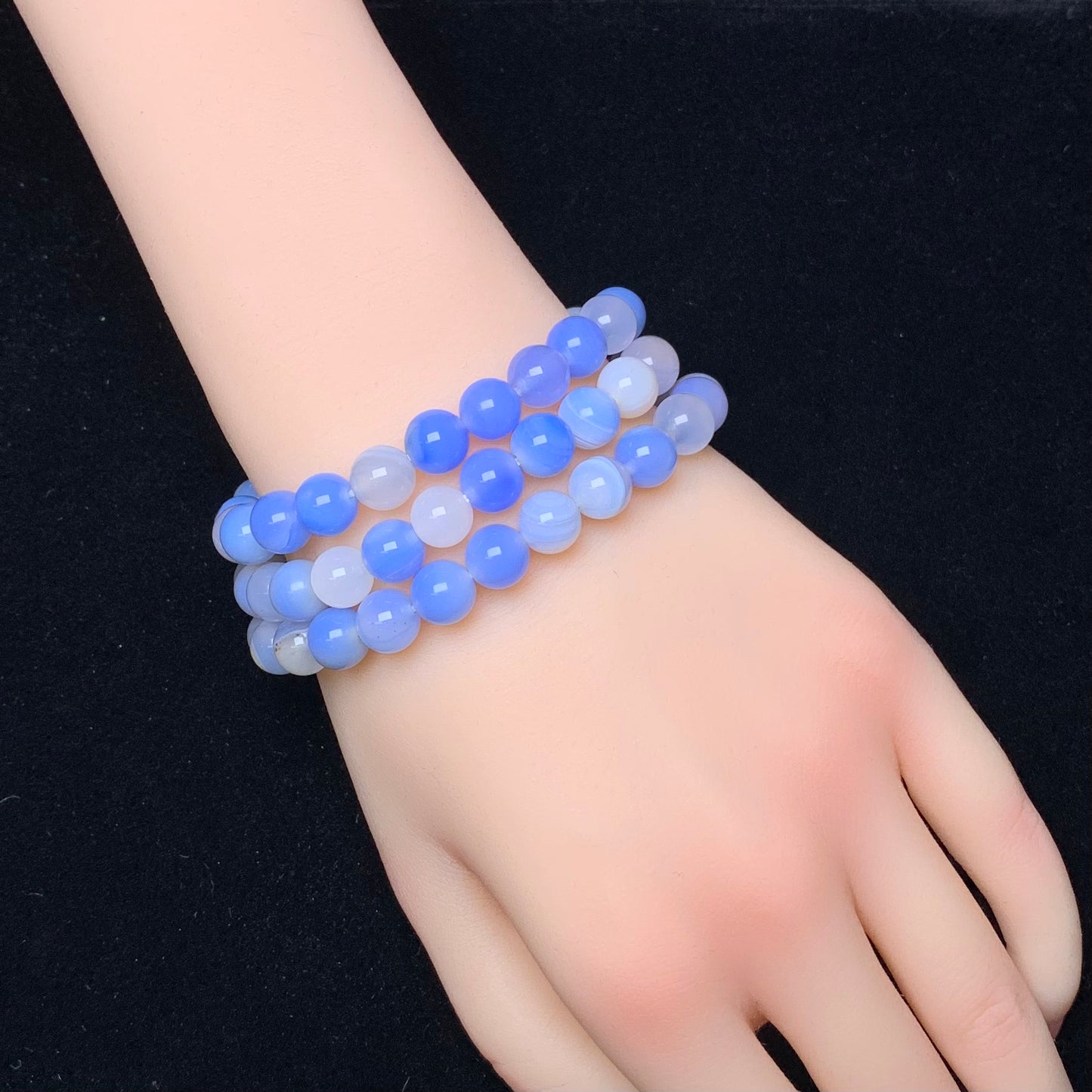 Blue Lace Agate(dyed)Bracelet 8mm 1pc (SL219)