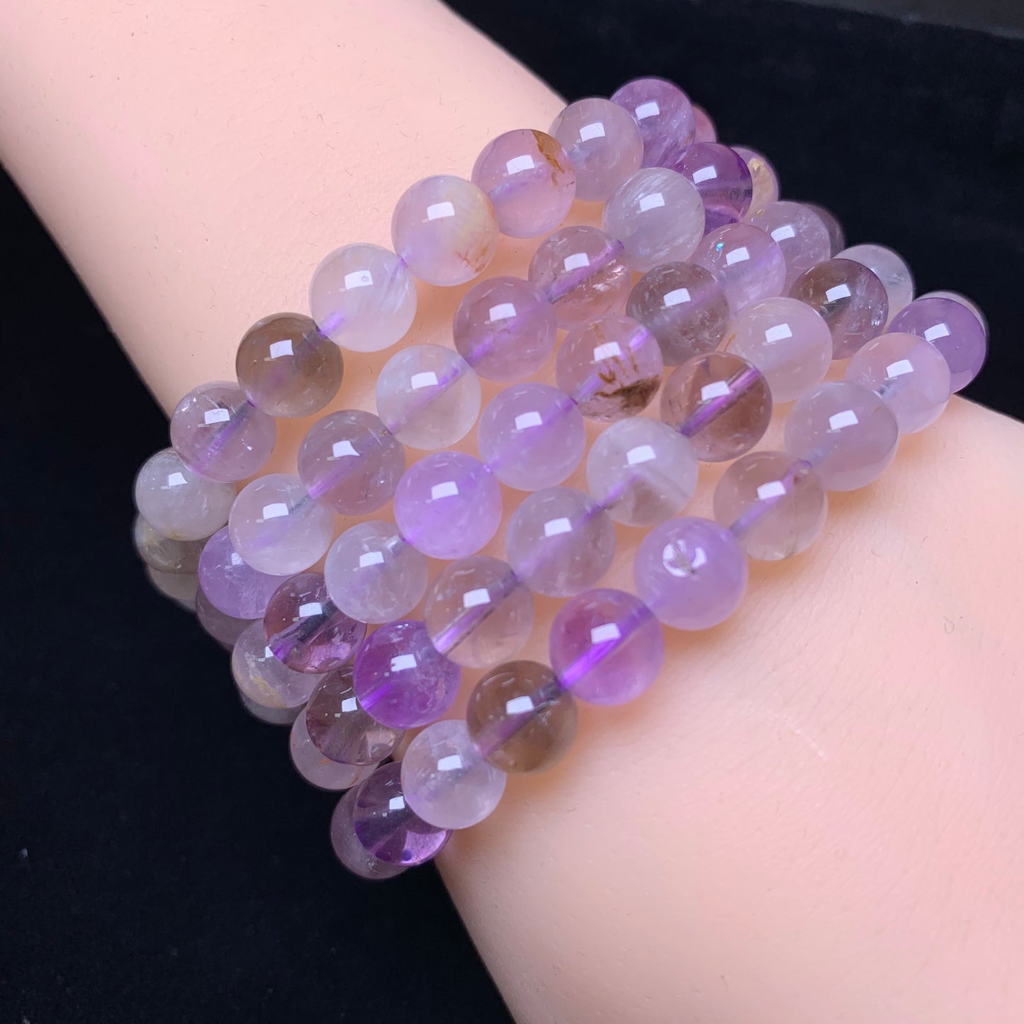 Purple Rabbit Hair bracelet 7mm 1pc(SL186)
