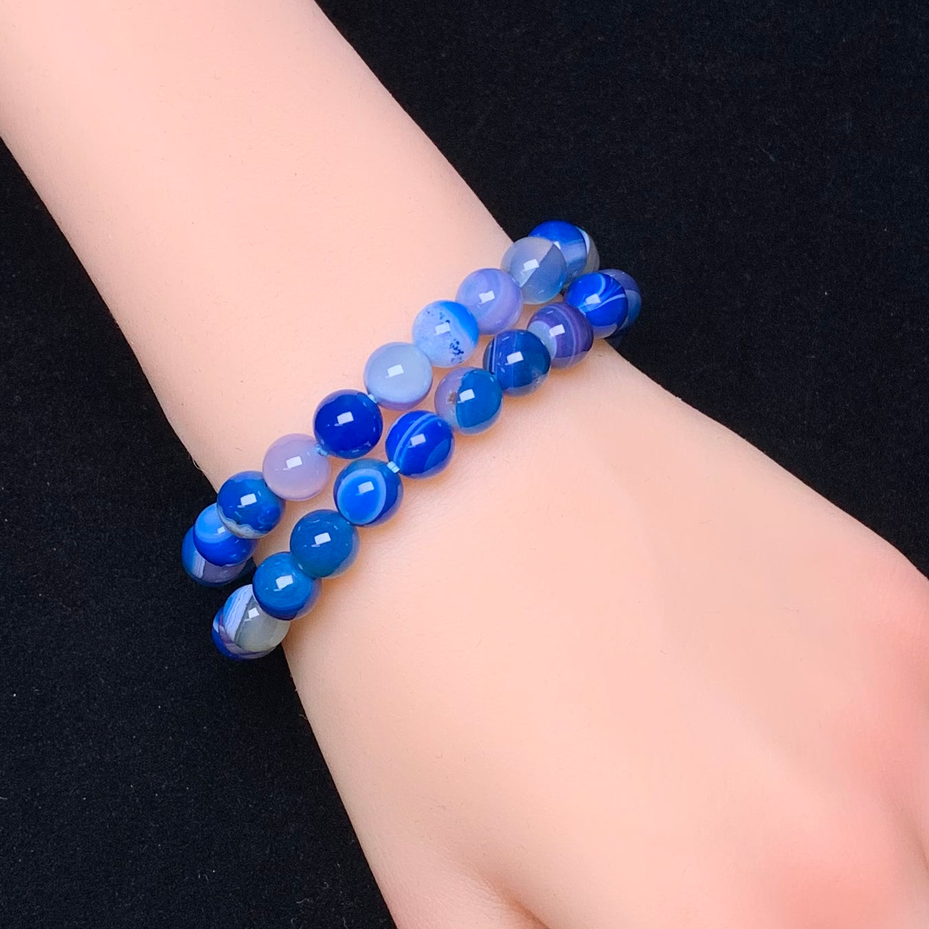 Azure Lace Agate(dyed)Bracelet 8mm 1pc (SL233)