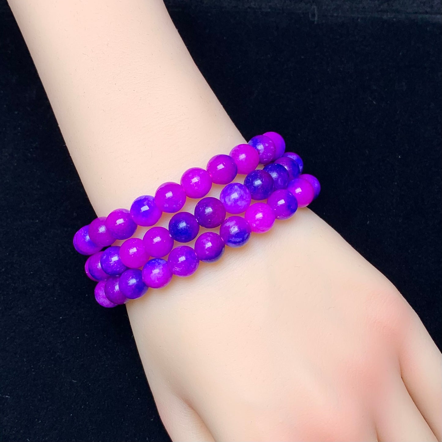 Shugilite Chalcedony(DYED) Bracelet 8mm 1pc (SL228)