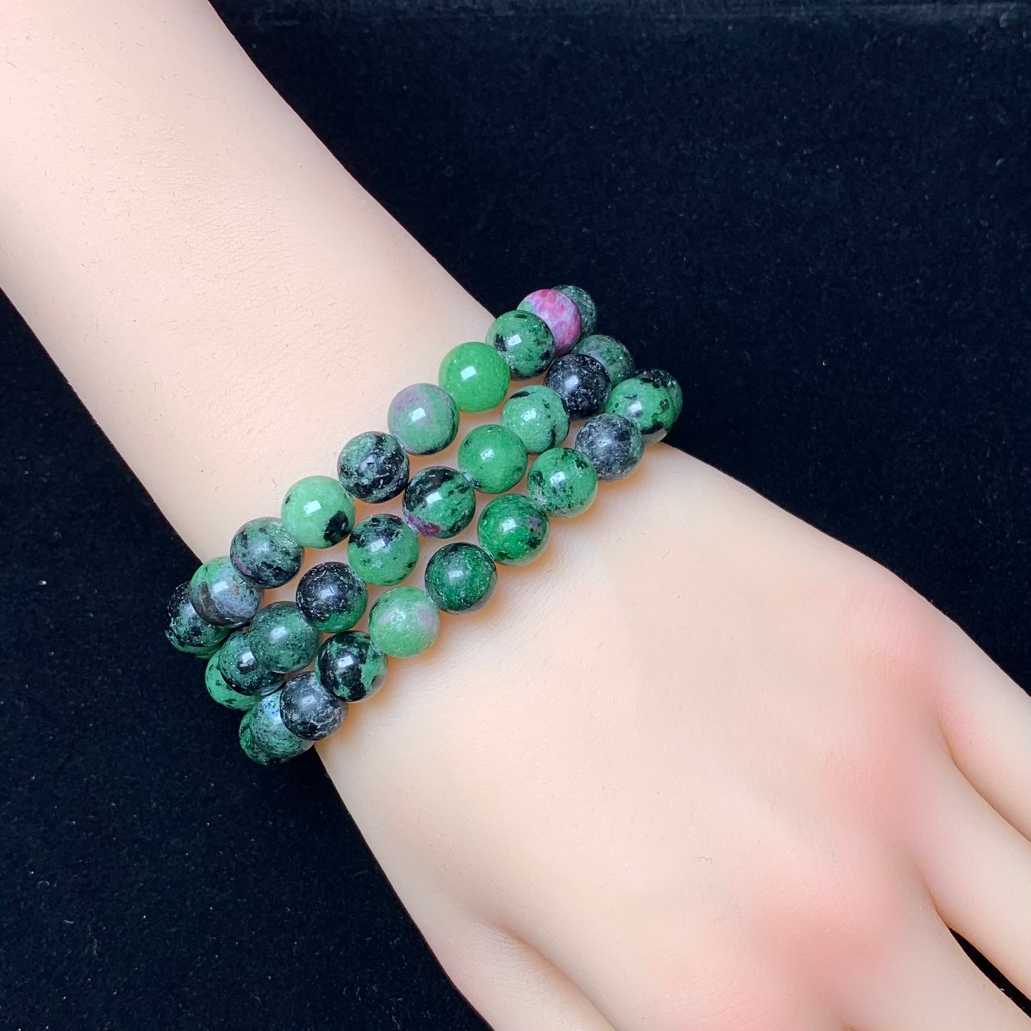 Ruby Zoisite Bracelet 8mm 1pc (SL253)