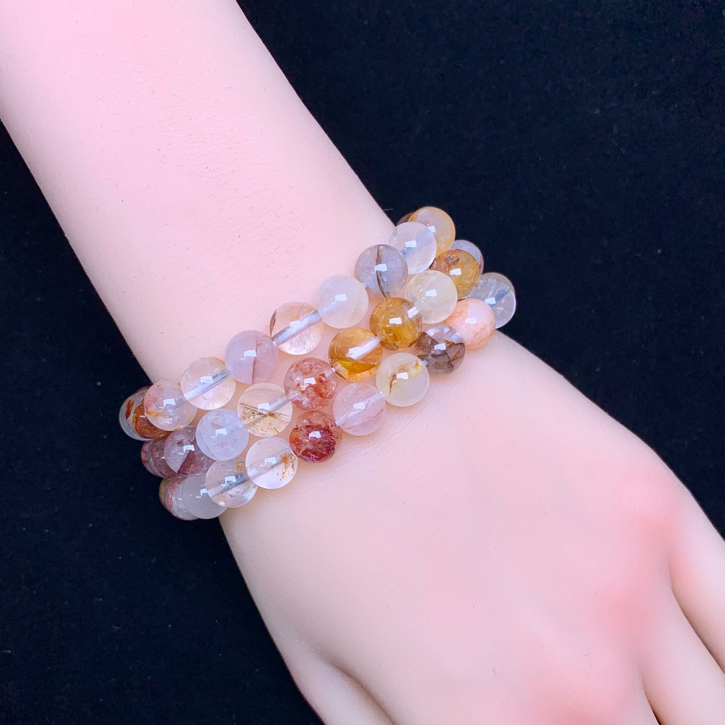 Fire Quartz and Golden Healer 8mm 1pc (SL235)