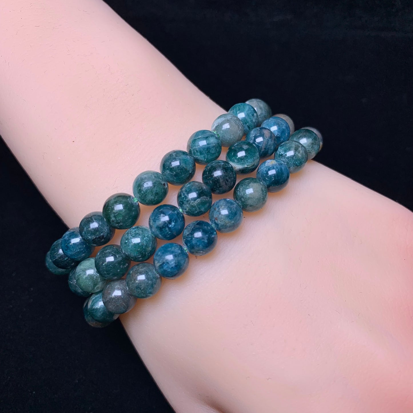 Green Apatite bracelet 7mm 1pc(SL271)