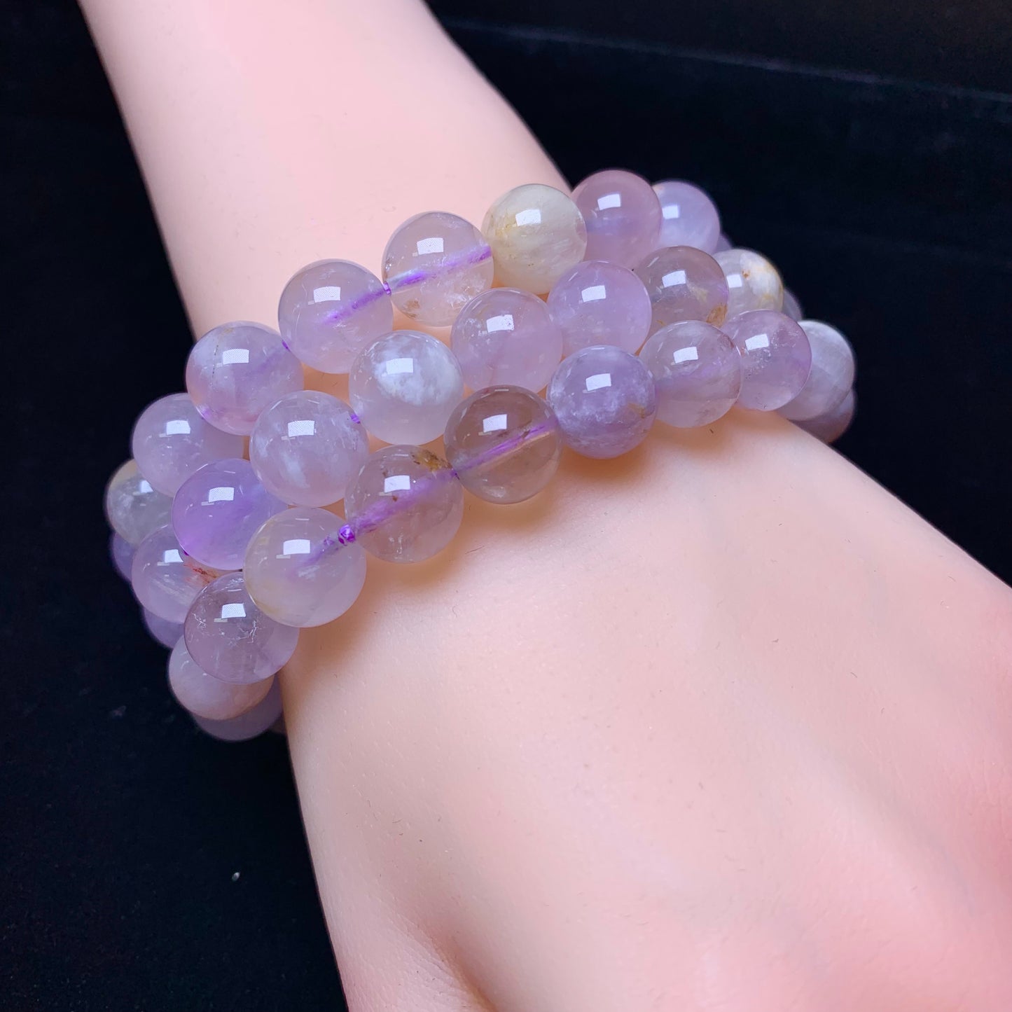 Purple Rabbit Hair Bracelet 10mm 1pc (SL287)