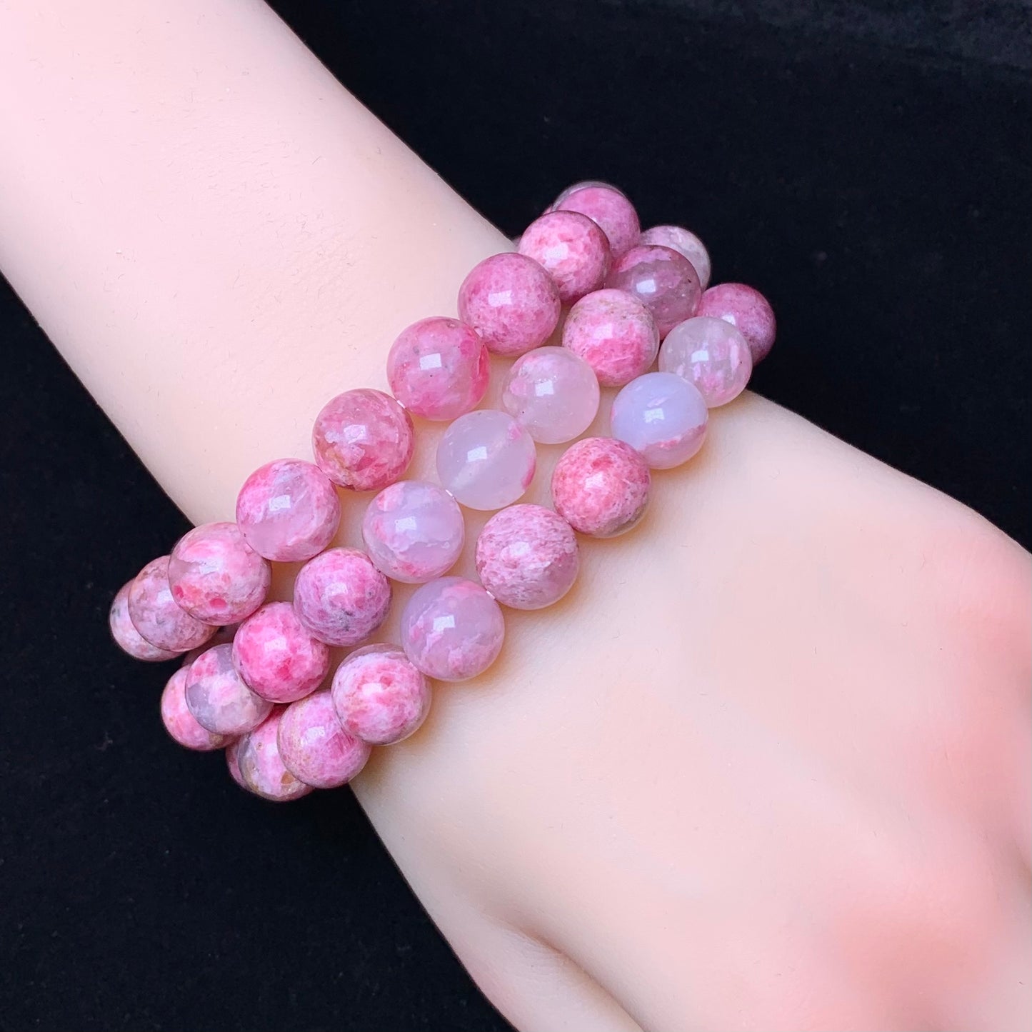 Sakura Rain Rhodonited Bracelet 10mm 1pc (SL328)