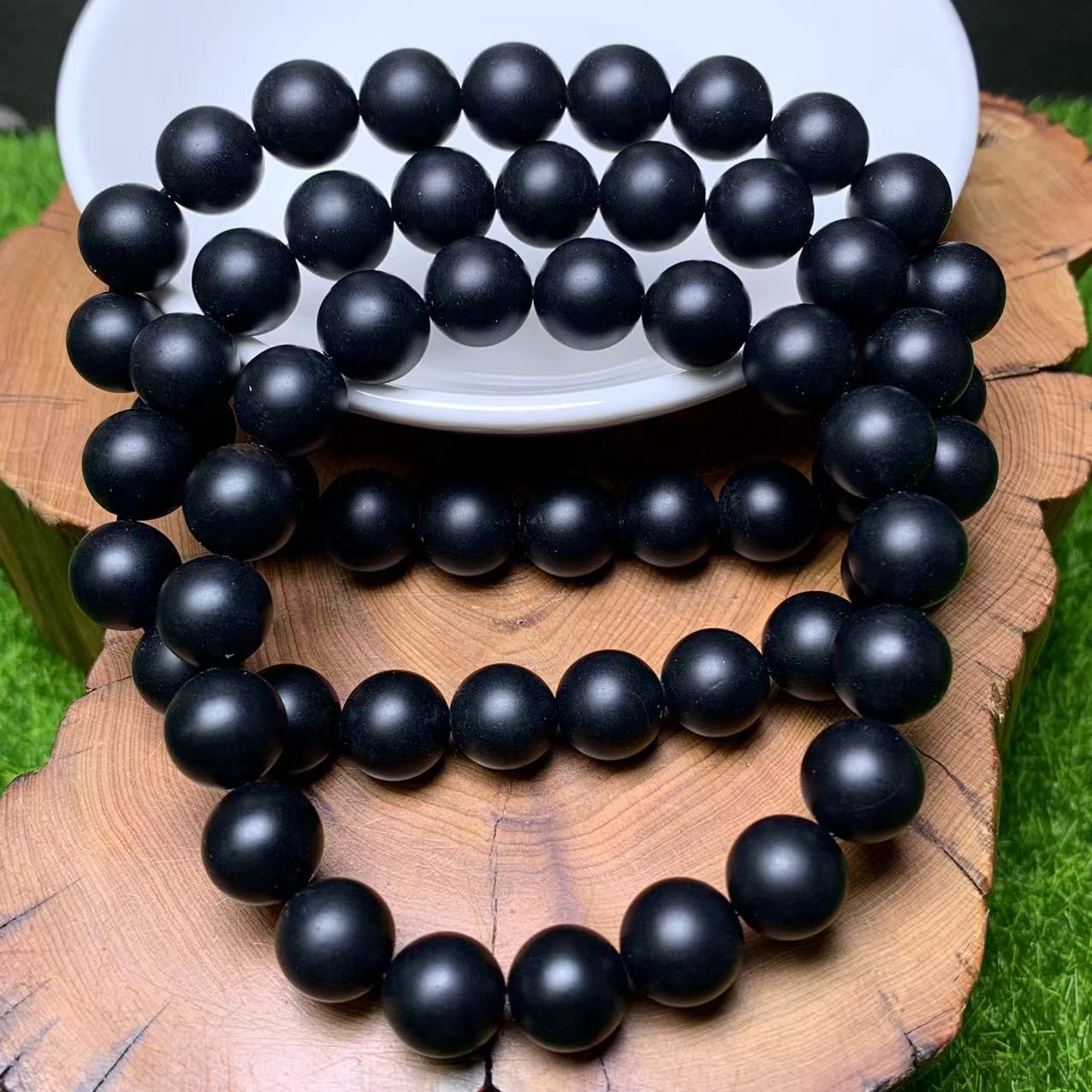 Matt Black Onyx Bracelet 10mm 1pc (SL377)