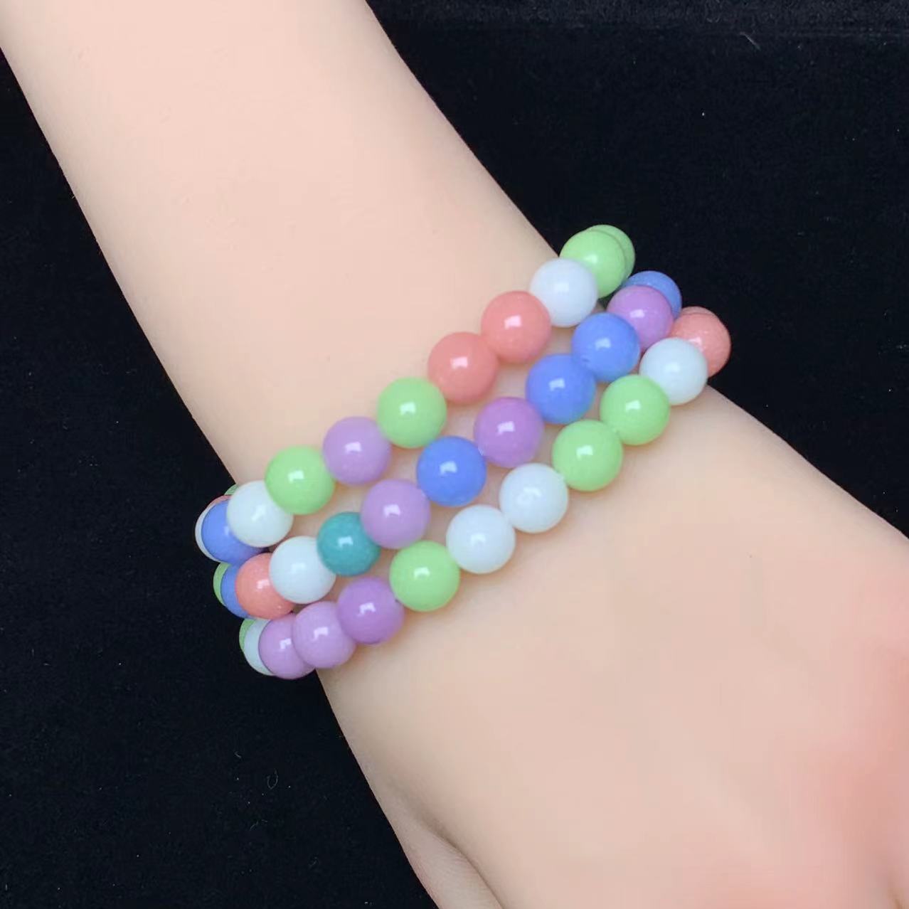 Luminous Jade(man-made) Bracelet 8mm 1pc (SL335)
