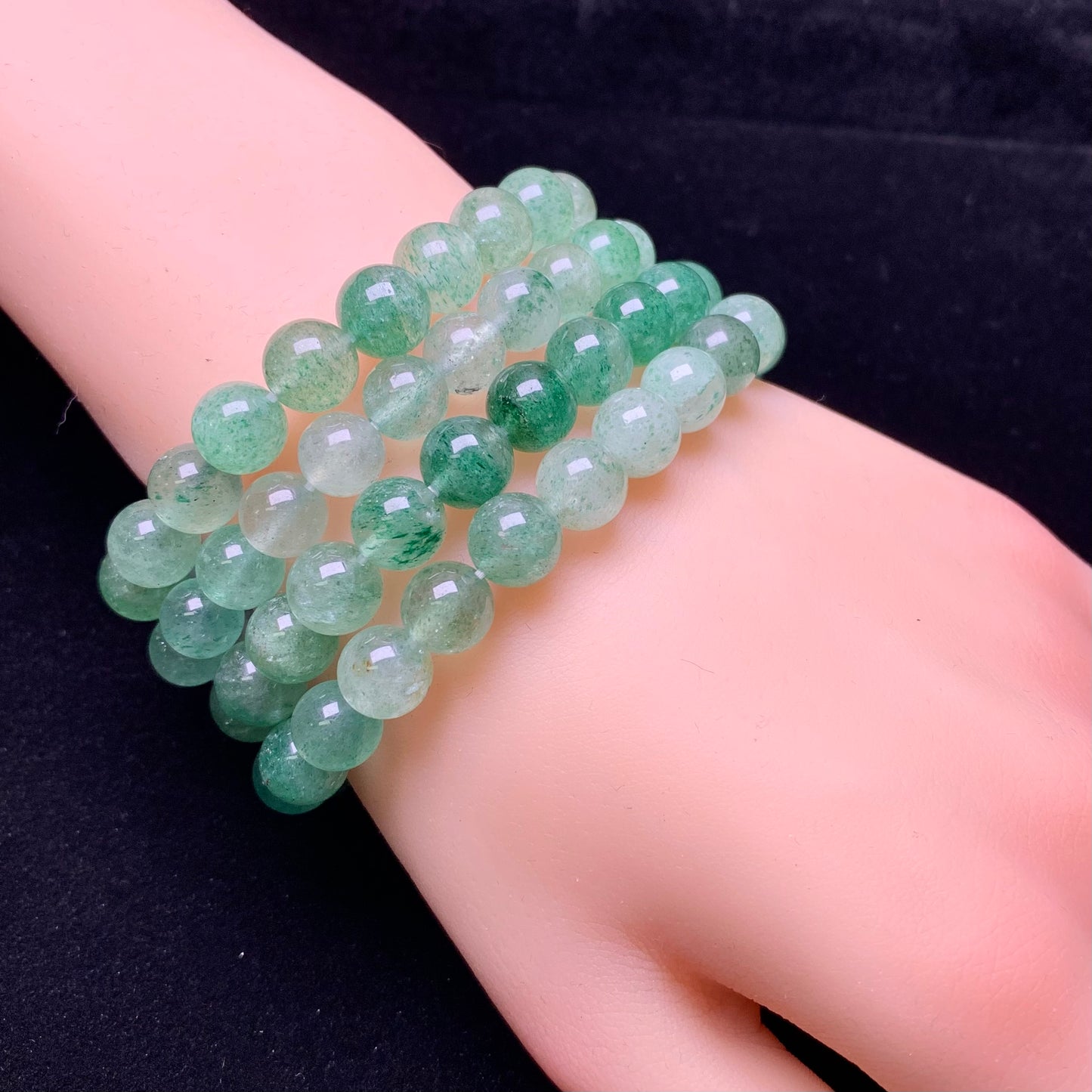 Green strawberry quartz bracelet 8mm 1pc(SL482)