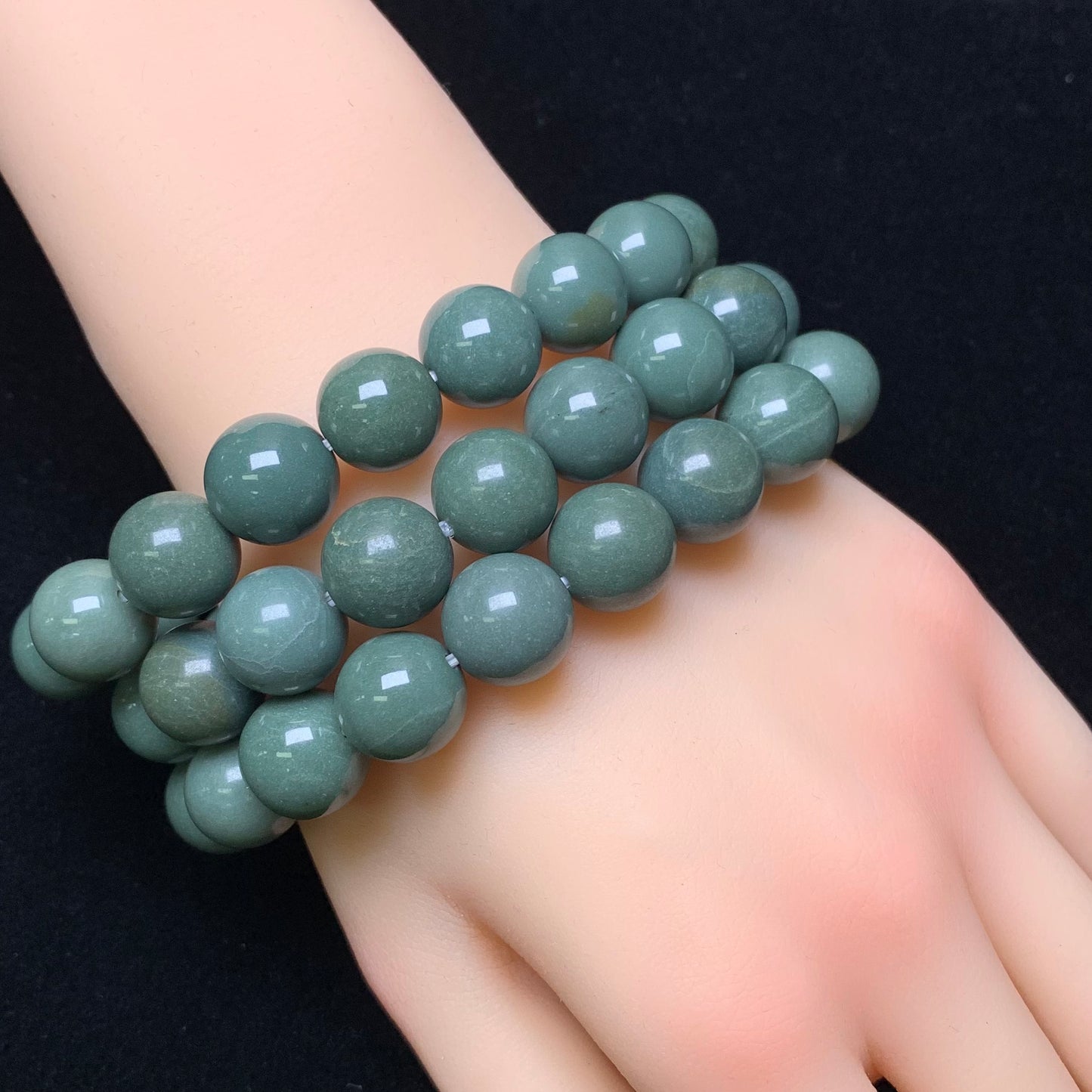 Green Alashan Bracelet 12mm 1pc (SL454)