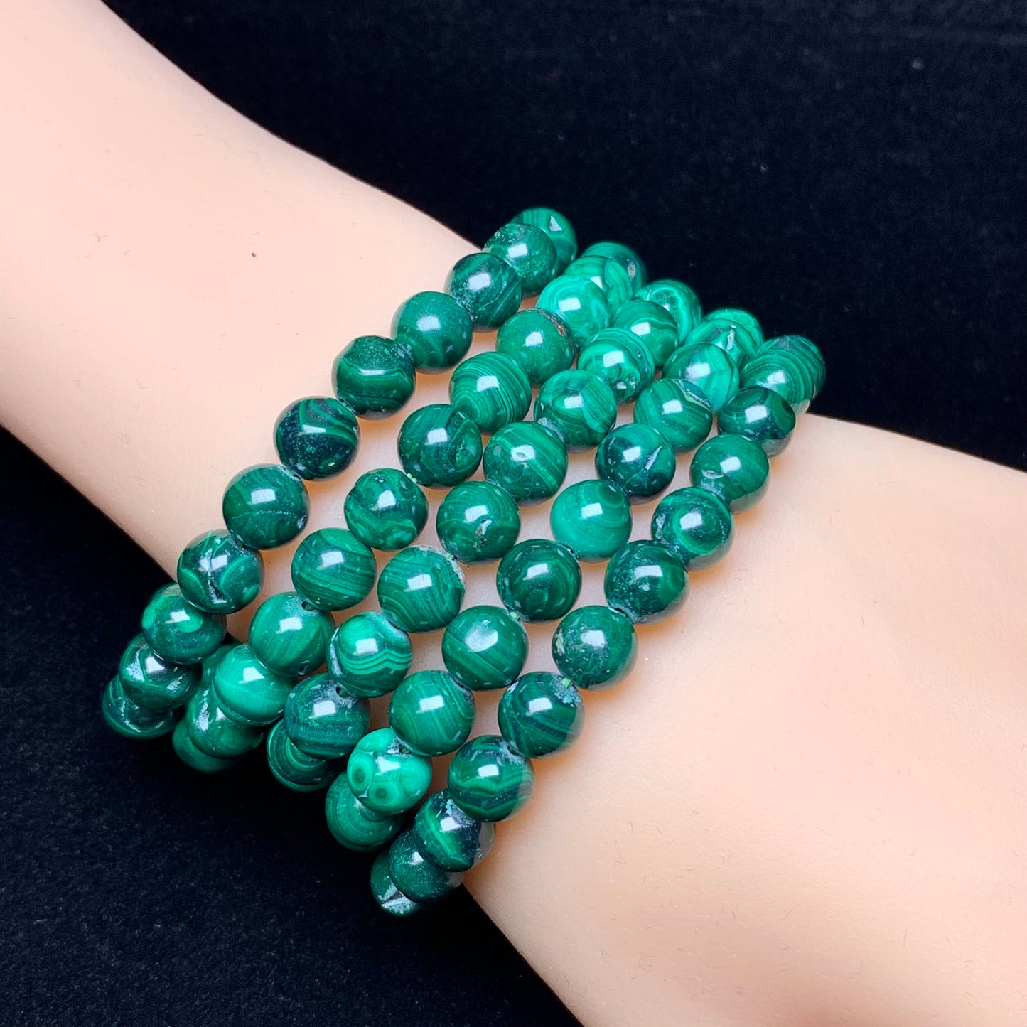 Malachite(with natural crackle) bracelet 8mm 1pc(SL543)