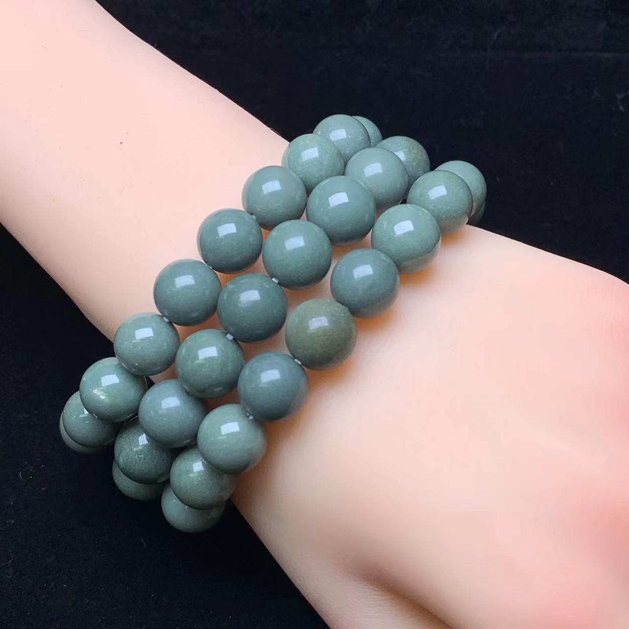 Green Alashan Bracelet 10mm 1pc (SL525)