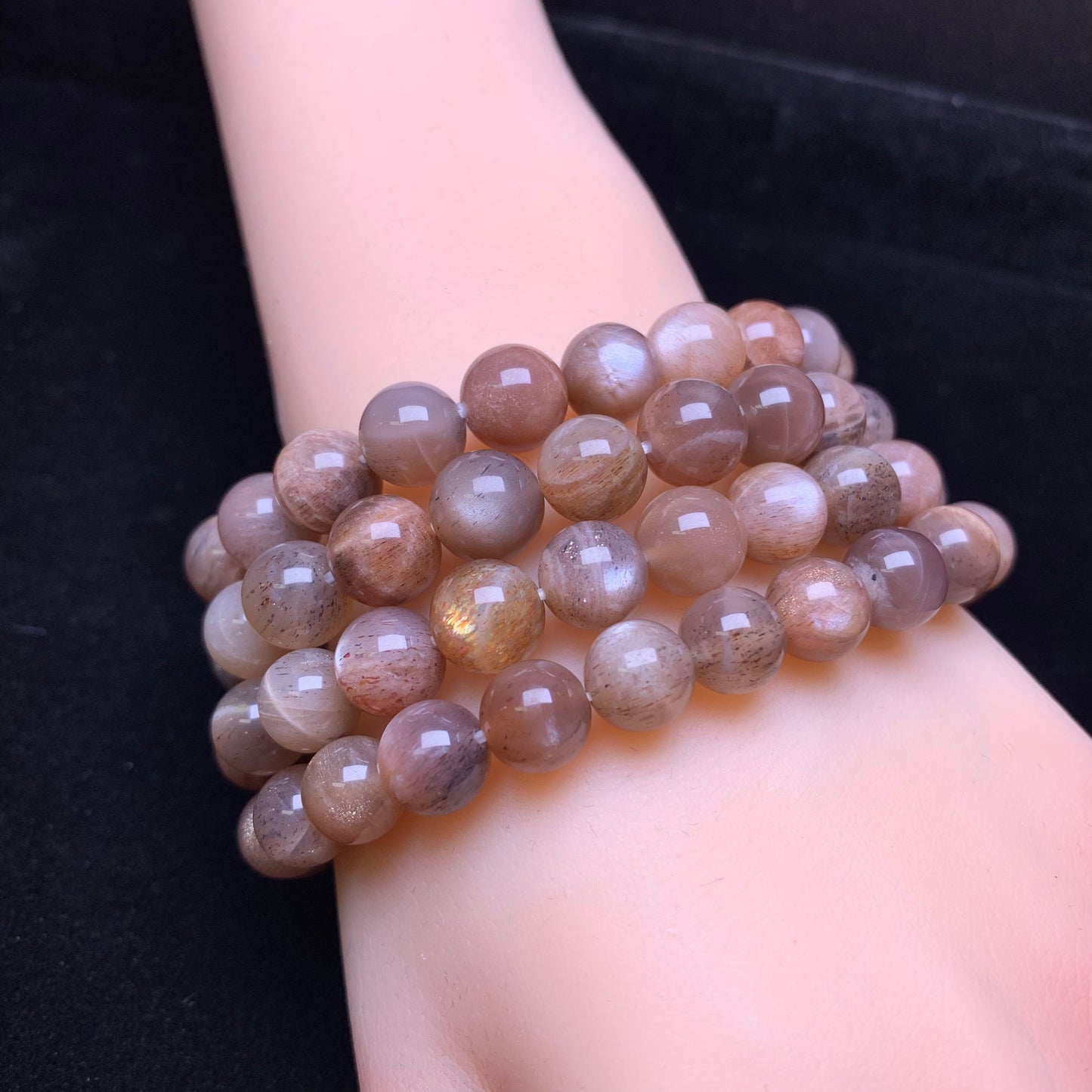 Grey Silver Moonstone Bracelet 8mm 1pc (SL654)