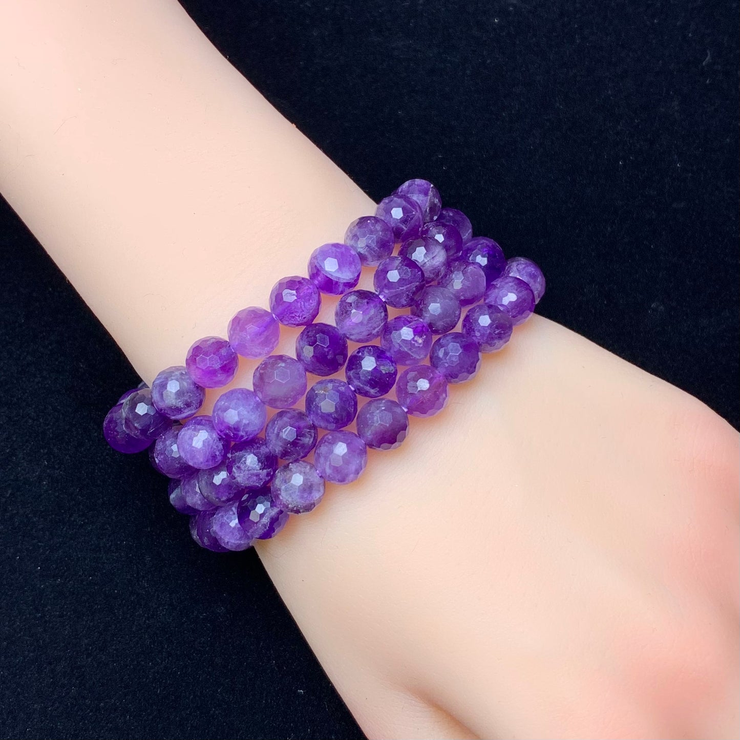 Amethyst Facet Bracelet 8mm 1pc (SL688)