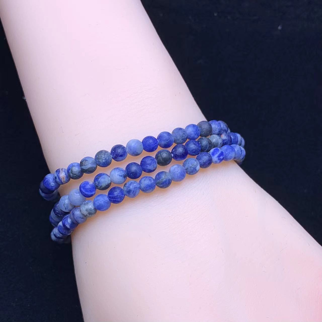Mate Sodalite 3circle bracelet 4mm 1pc (SL732)
