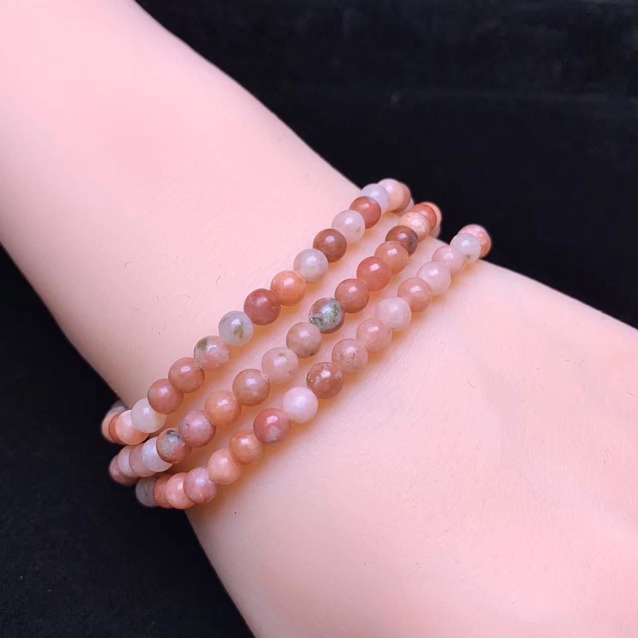 Snowflake Garden Quartz 3circle bracelet 4mm 1pc (SL740)