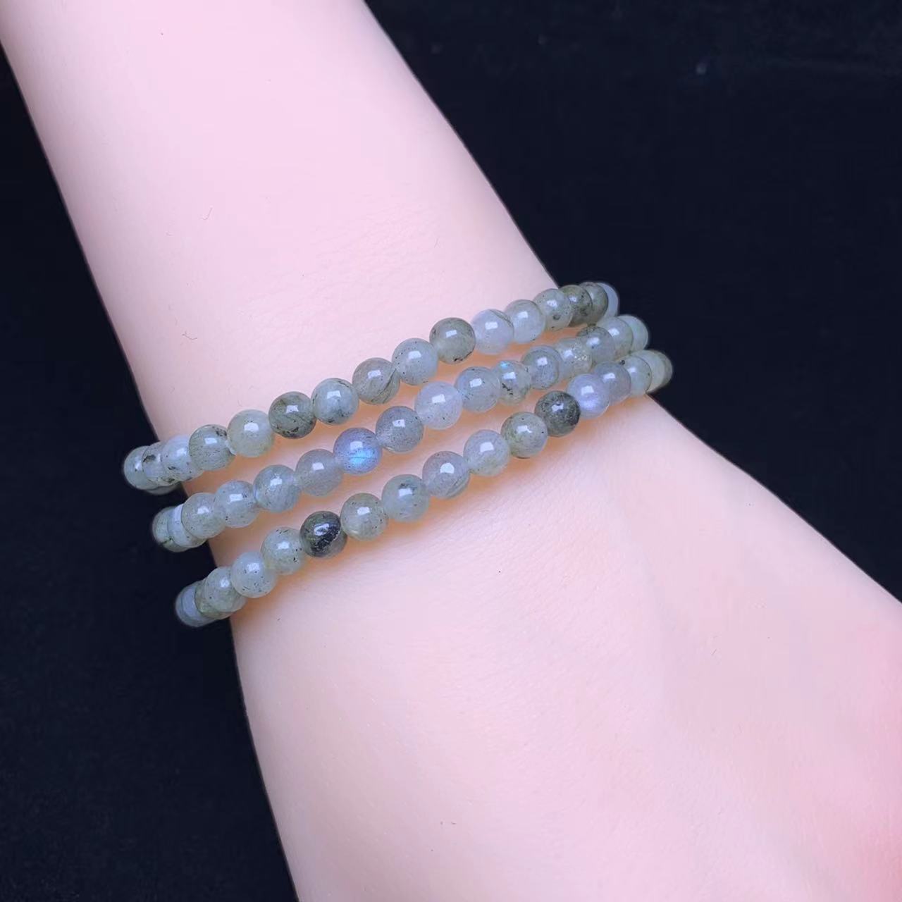 Labradorite 3circle bracelet 4mm 1pc (SL754)