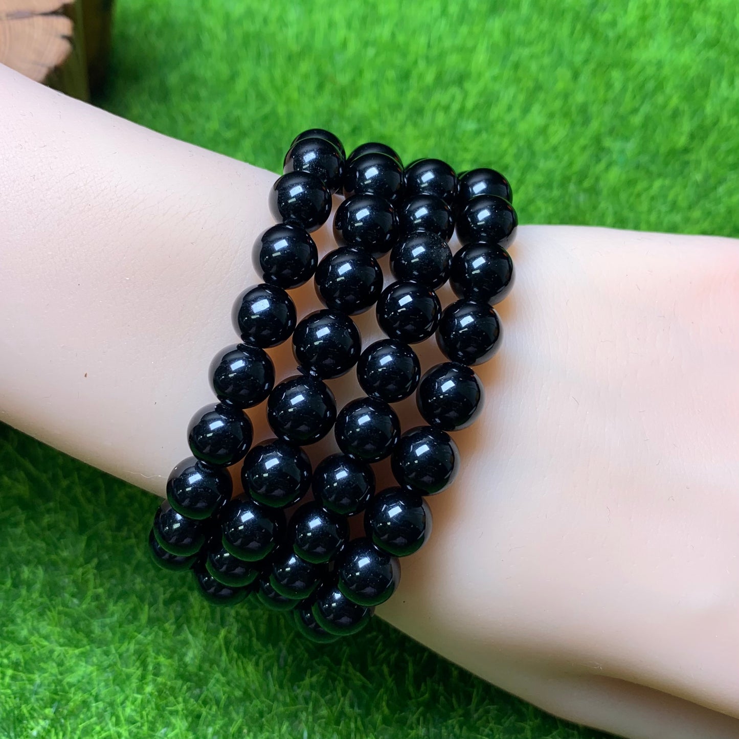 Black obsidian bracelet 8mm 1pc(SL720)