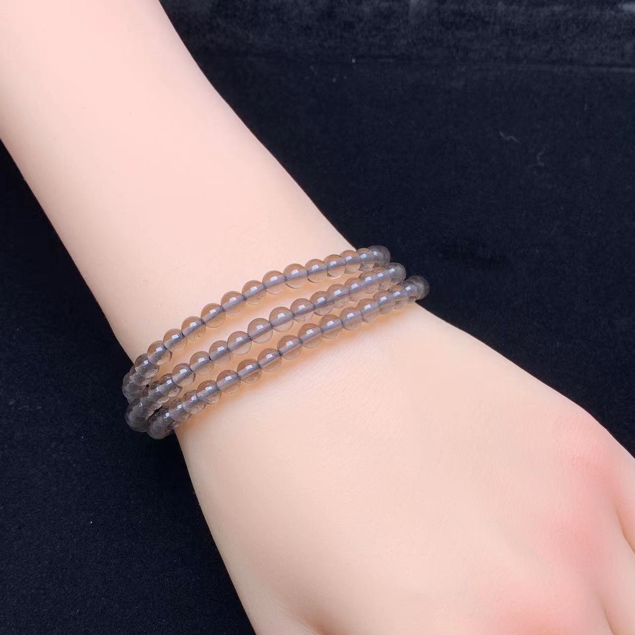 Ice Obsidian 3circle bracelet 4mm 1pc (SL778)