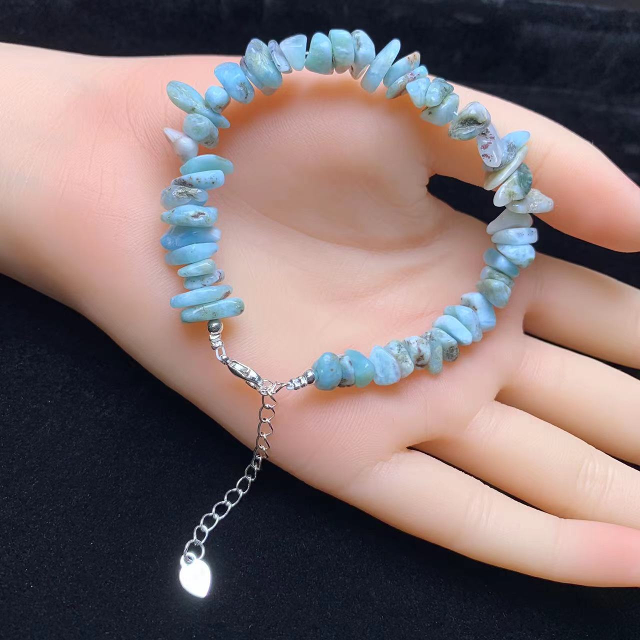 Larimar chip bracelet 1pc(SL802)