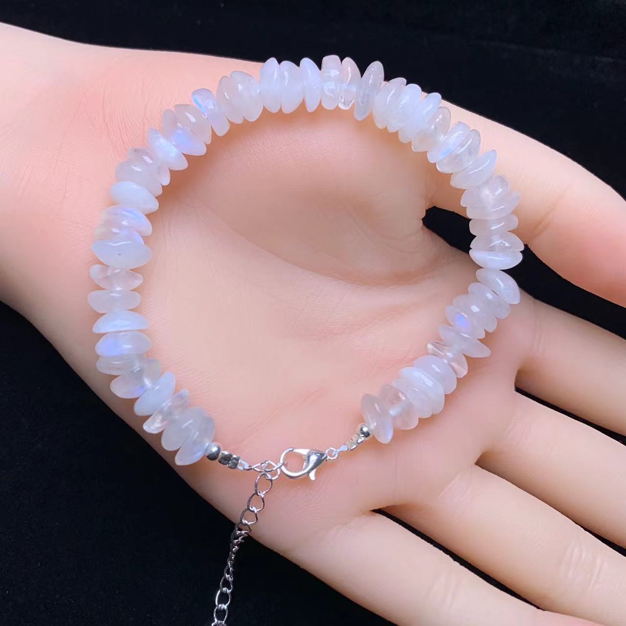 Blue moonstone chip bracelet 1pc(SL810)