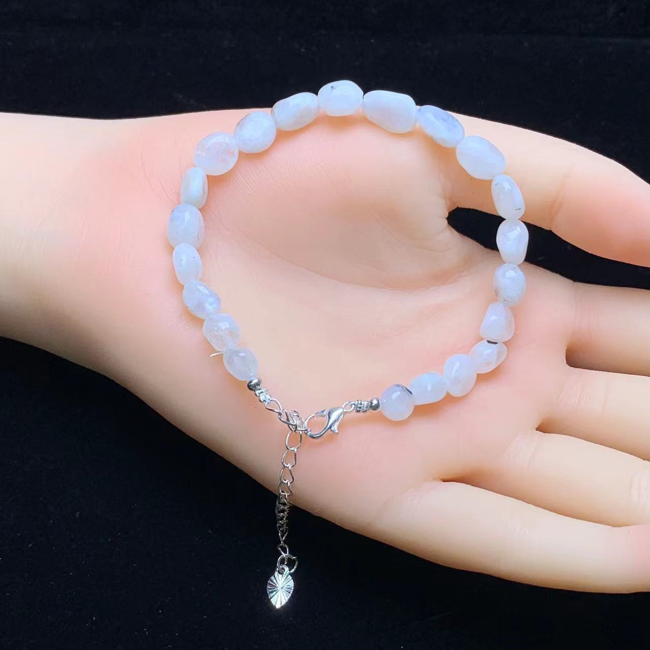 Rainbow moonstone freeform bracelet 1pc(SL839)
