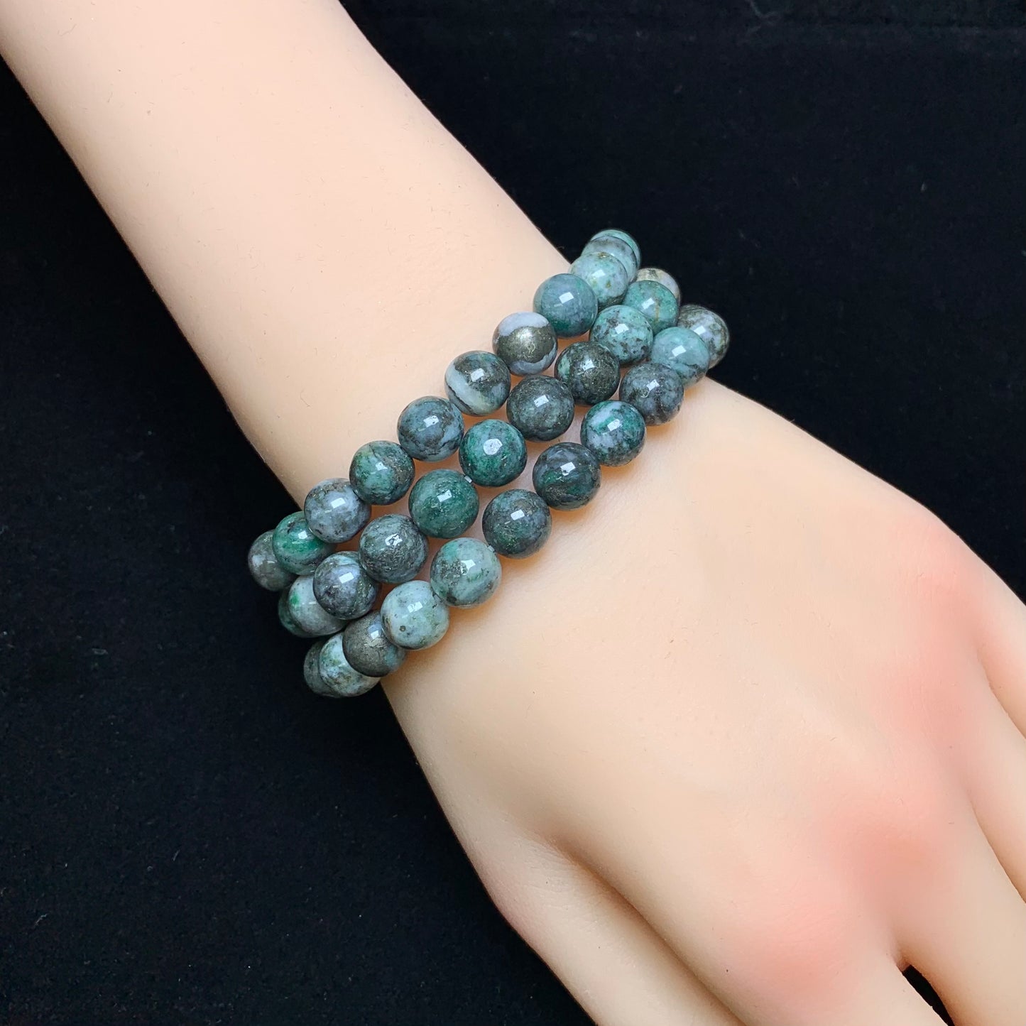 Green pyrite bracelet 8mm 1pc(SL954)