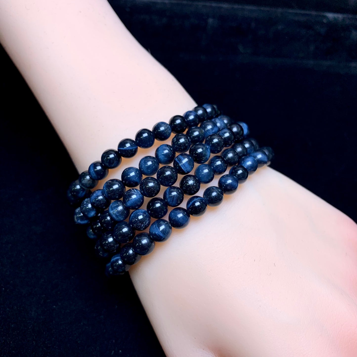 Blaues Tigerauge Armband 6mm 1 Stück (SL969)