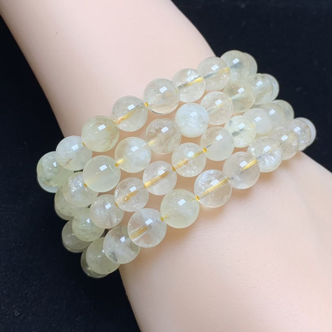Pulsera de citrino limón 8mm 1pc(SL975)