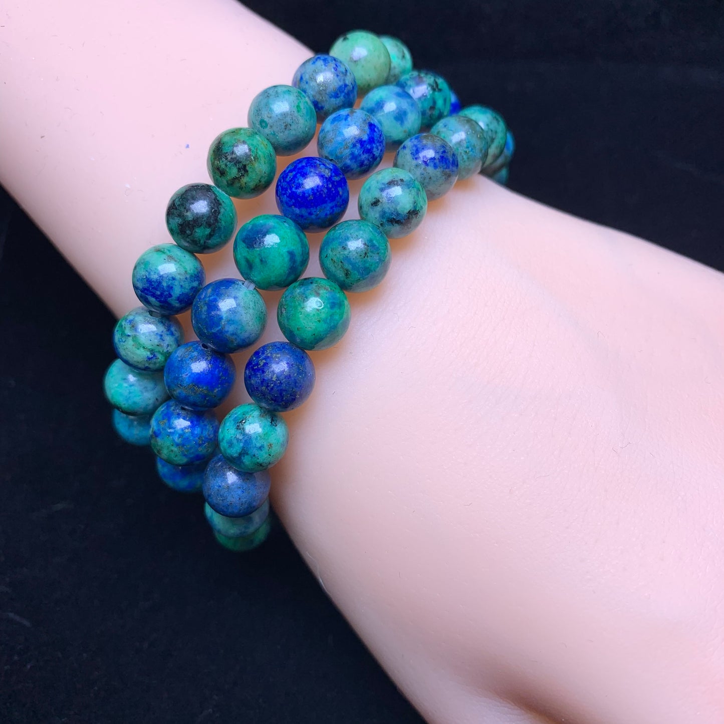 Chrysokoll (gefärbt) Armband 8mm (SL986)
