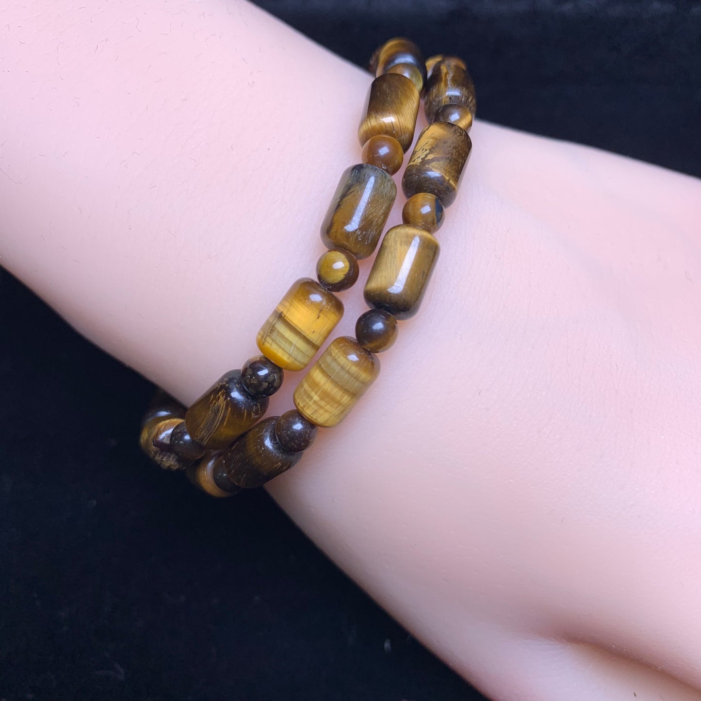 Tiger Eye barrel bead bracelet 9*6mm 1pc (SL1030)