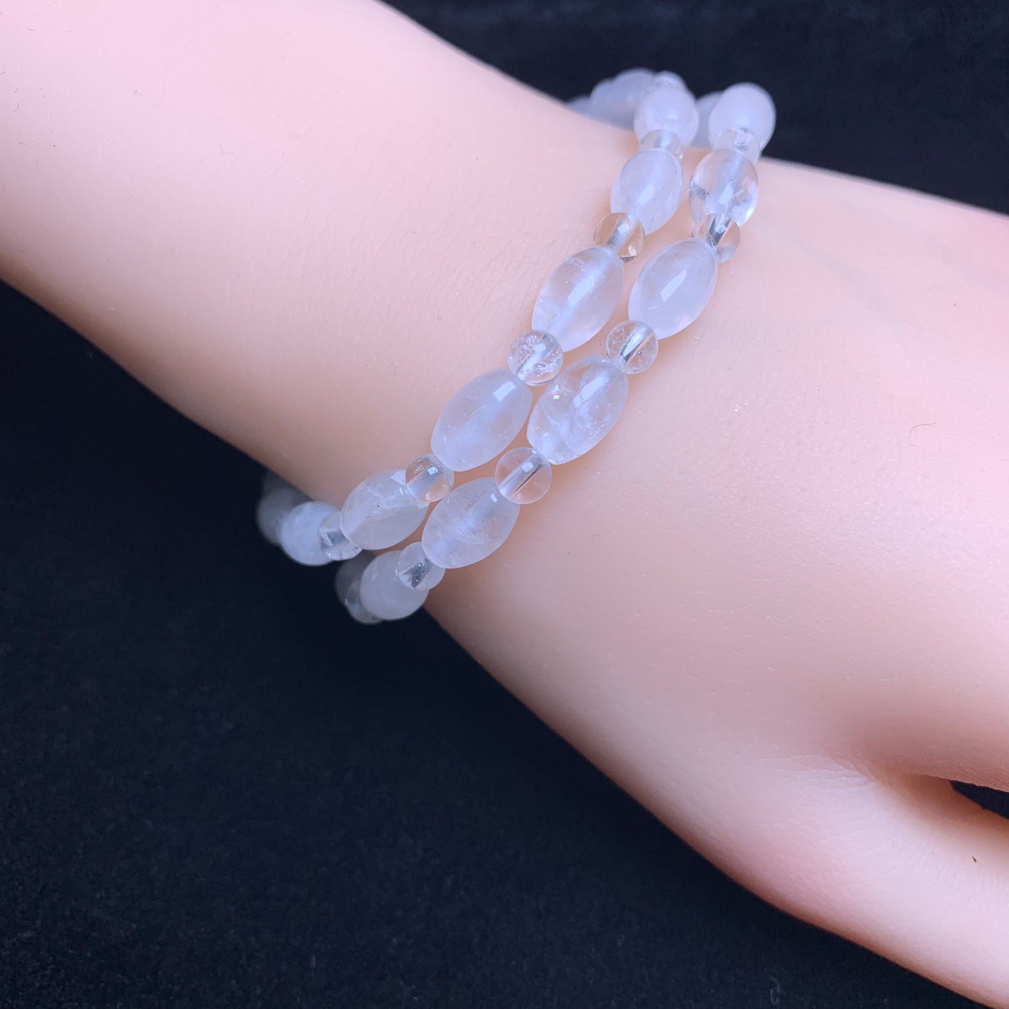 Clear quartz rice bead bracelet 9*6mm 1pc (SL1028)