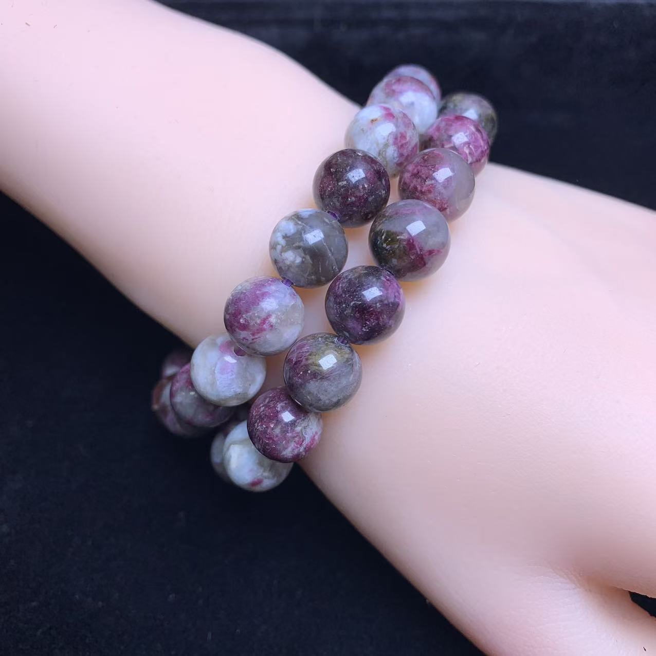 Pulsera de turmalina en flor 10mm 1pc (SL1045)