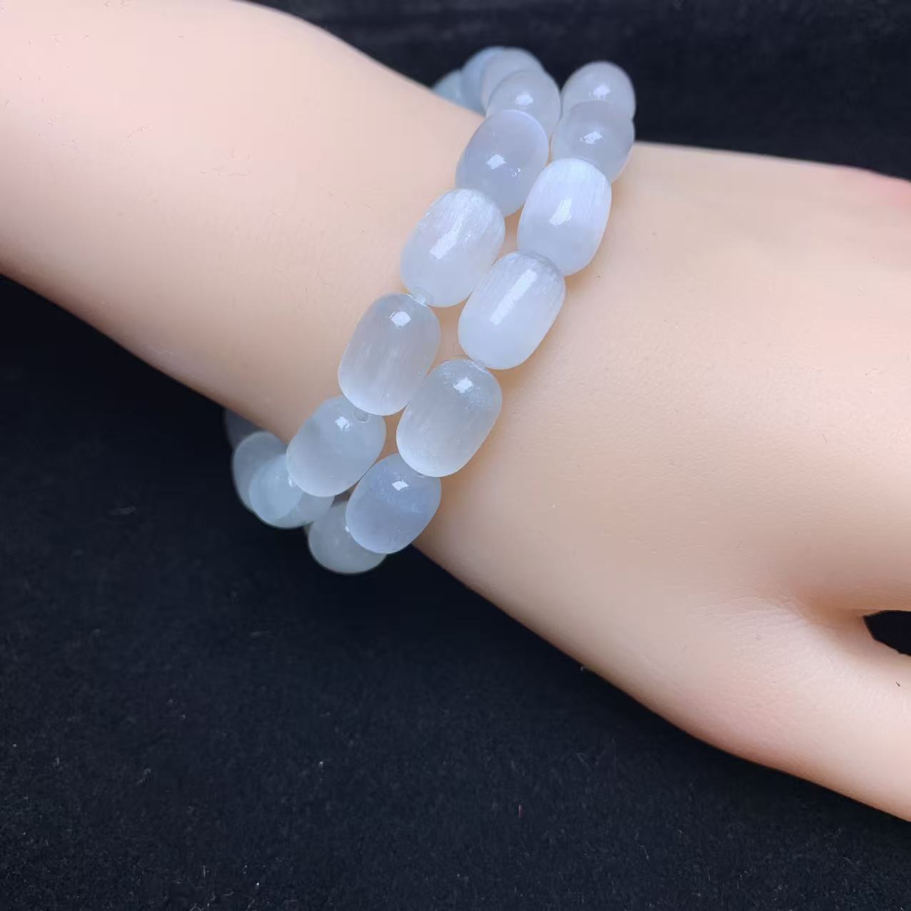 Selenit-Fass (gefärbt) Armband 8*12mm 1 Stk. (SL1071)