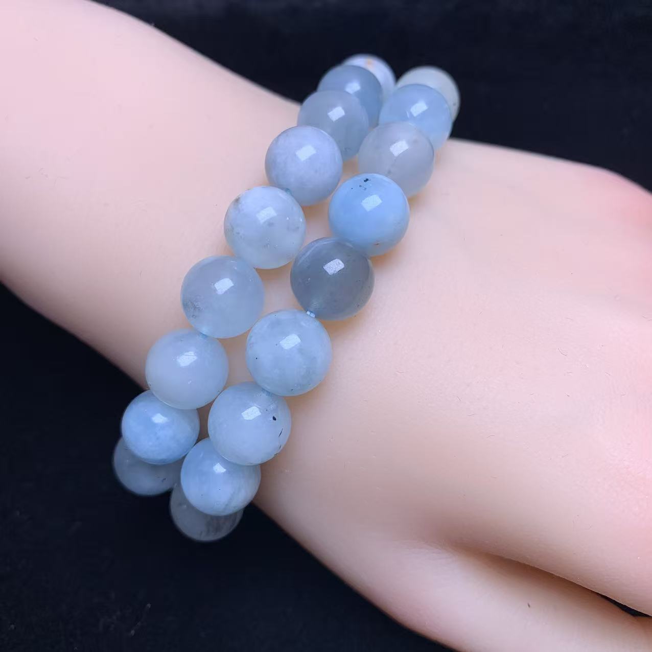 Pulsera de aguamarina 9-10mm 1pc(SL1078)