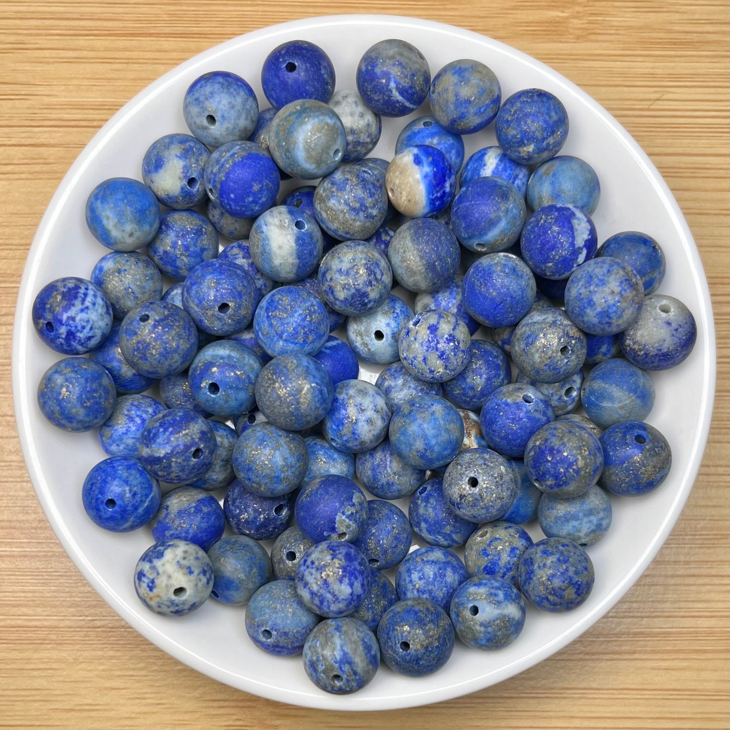 Matt Lapis bead 108pcs_ 1 bowl 10mm(TEN74)