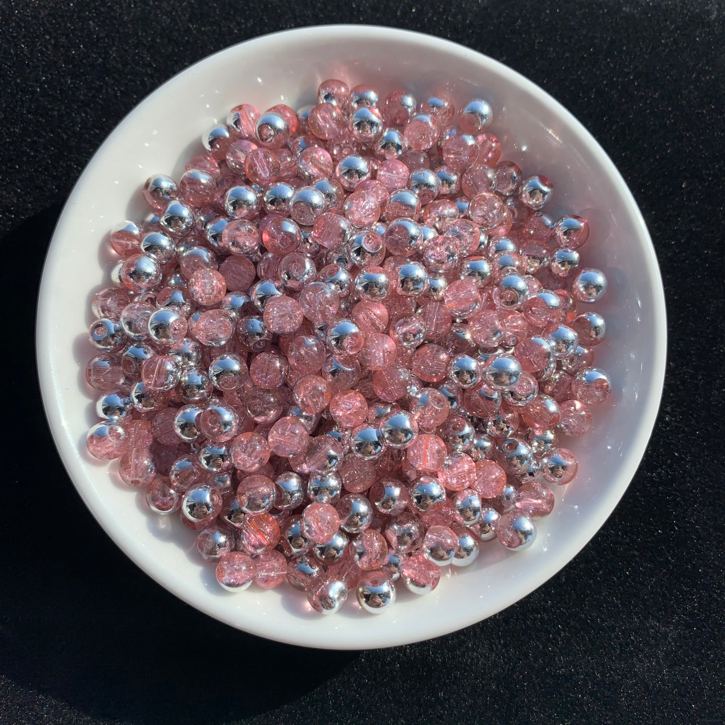 Glass Pink Comet Melody 6mm BOGO 168pcs/bow——BUY 1 GET 1 FREE bead (BOGO113)